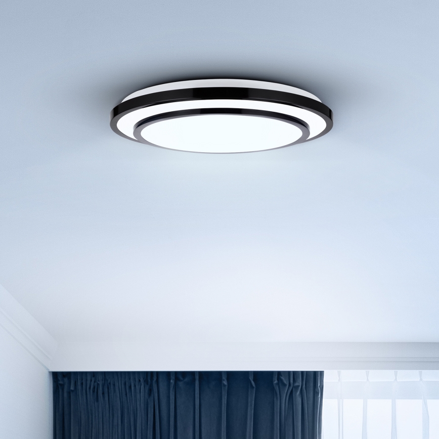 Brilagi - Iluminação de teto LED com regulação LUCIANO LED/48W/230V 3000-6500K ø 39 cm preto + comando