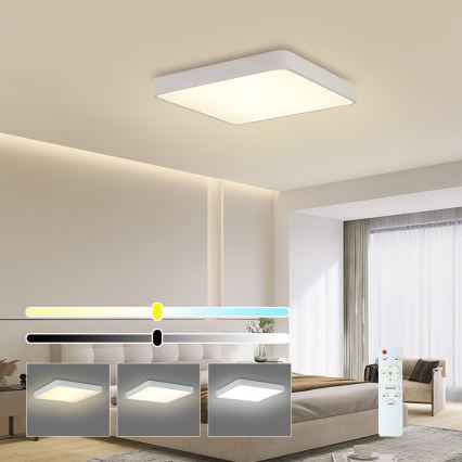Brilagi - Iluminação de teto LED com regulação POOL LED/48W/230V 3000-6000K 50x50 cm branco + comando