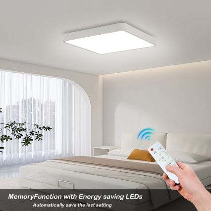Brilagi - Iluminação de teto LED com regulação POOL LED/48W/230V 3000-6000K 50x50 cm branco + comando