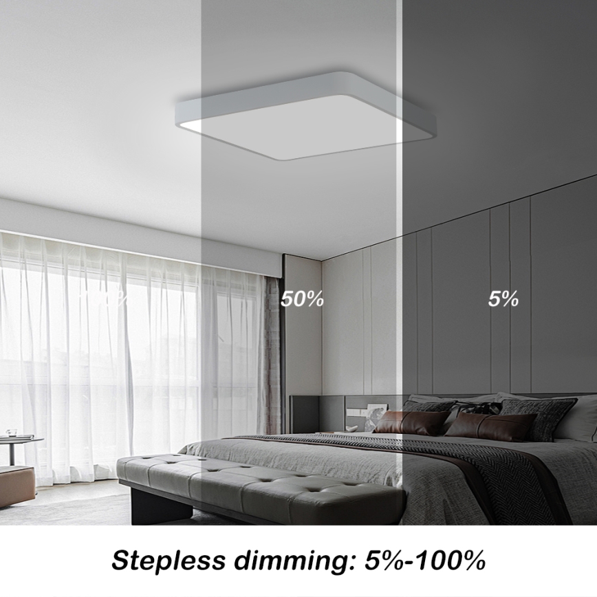 Brilagi - Iluminação de teto LED com regulação POOL LED/48W/230V 3000-6000K 50x50 cm branco + comando