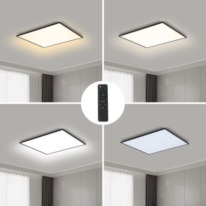 Brilagi - Iluminação de teto LED com regulação SLIMFRAME LED/36W/230V 45x45 cm 3000-6000K preto + comando