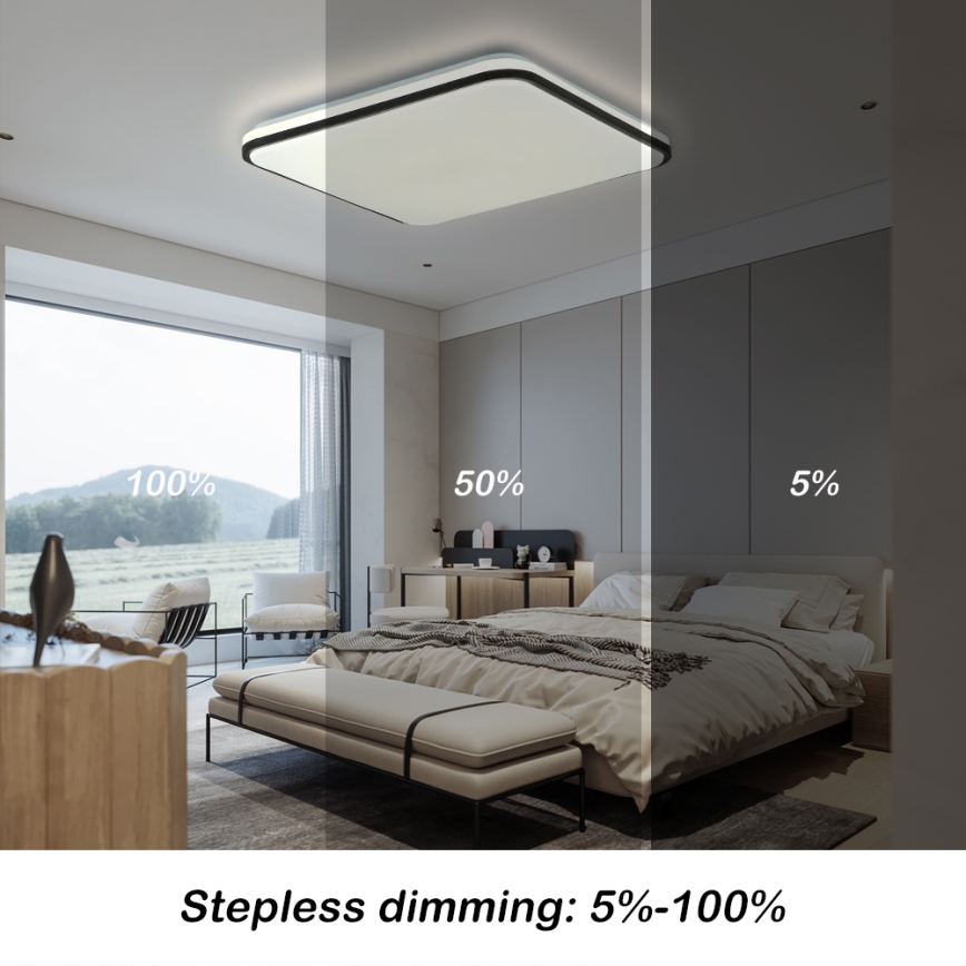 Brilagi - Iluminação de teto LED com regulação SMART LED/36W/230V 3000-6000K 45x45 cm Wi-Fi Tuya + comando