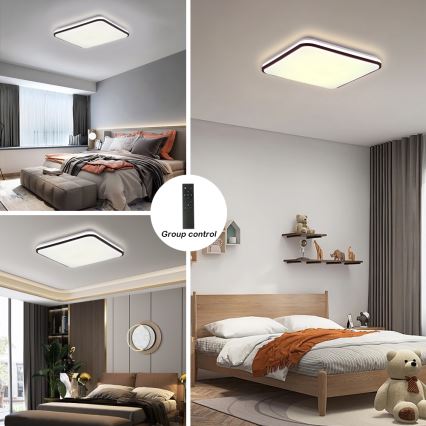 Brilagi - Iluminação de teto LED com regulação SMART LED/36W/230V 3000-6000K 45x45 cm Wi-Fi Tuya + comando