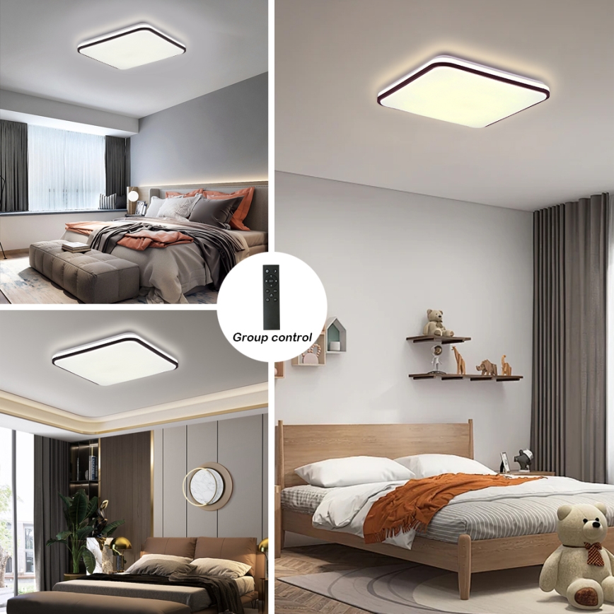 Brilagi - Iluminação de teto LED com regulação SMART LED/36W/230V 3000-6000K 45x45 cm Wi-Fi Tuya + comando
