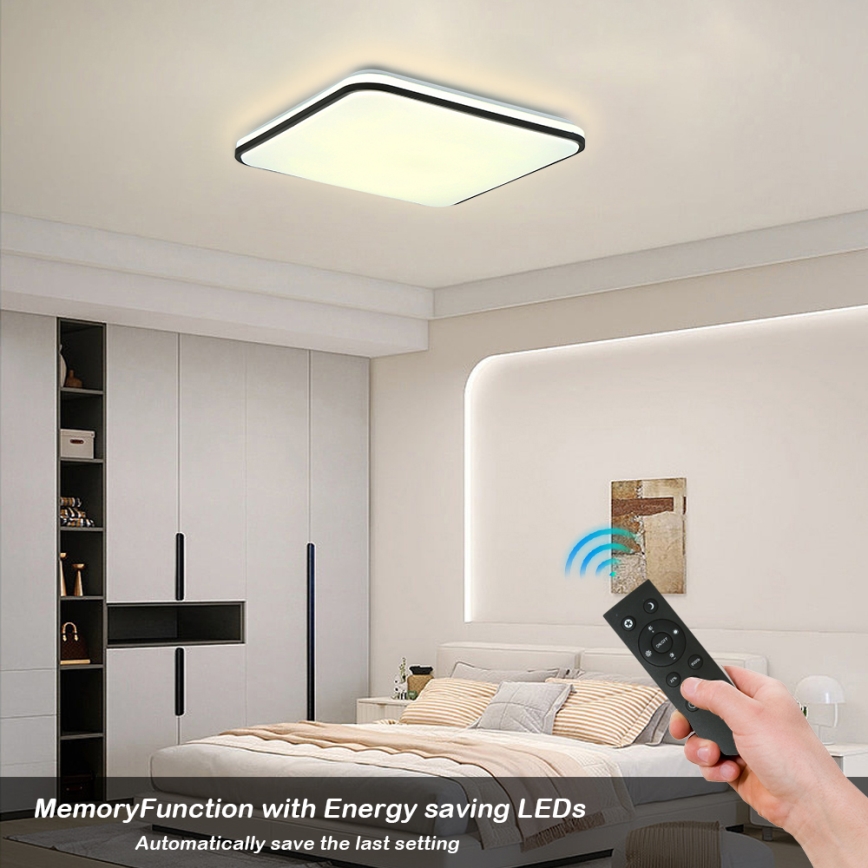 Brilagi - Iluminação de teto LED com regulação SMART LED/36W/230V 3000-6000K 45x45 cm Wi-Fi Tuya + comando