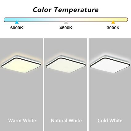 Brilagi - Iluminação de teto LED com regulação SMART LED/36W/230V 3000-6000K 45x45 cm Wi-Fi Tuya + comando