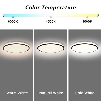 Brilagi - Iluminação de teto LED com regulação SMART LED/36W/230V 3000-6000K diâmetro 45 cm Wi-Fi Tuya + comando