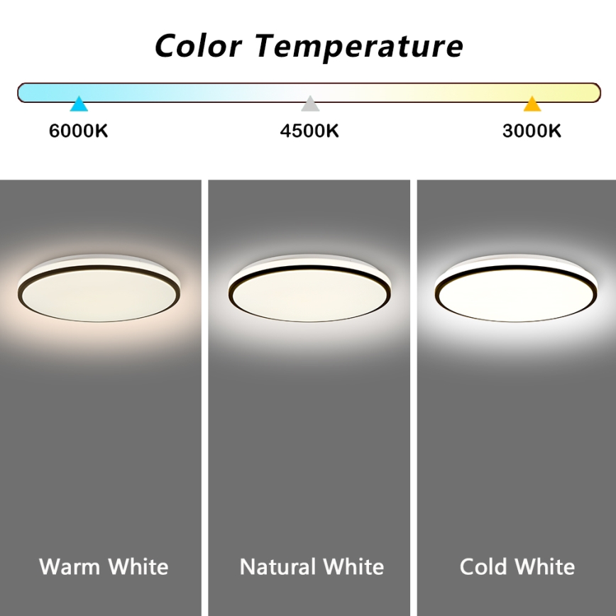 Brilagi - Iluminação de teto LED com regulação SMART LED/36W/230V 3000-6000K diâmetro 45 cm Wi-Fi Tuya + comando