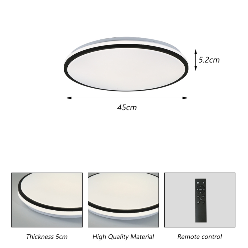 Brilagi - Iluminação de teto LED com regulação SMART LED/36W/230V 3000-6000K diâmetro 45 cm Wi-Fi Tuya + comando