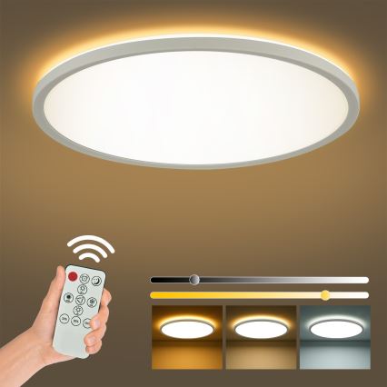 Brilagi - Iluminação de teto LED com regulação ULTRA SLIM LED/24W/230V 2700-6500K diâmetro 42 cm branco + comando