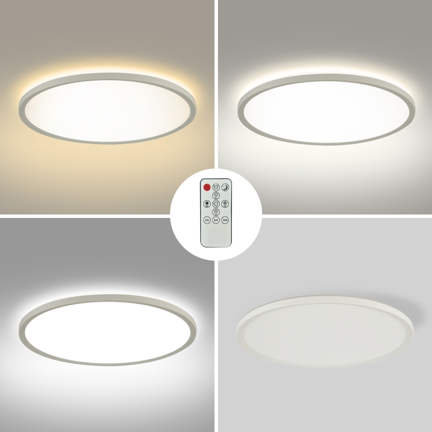 Brilagi - Iluminação de teto LED com regulação ULTRA SLIM LED/24W/230V 2700-6500K diâmetro 42 cm branco + comando