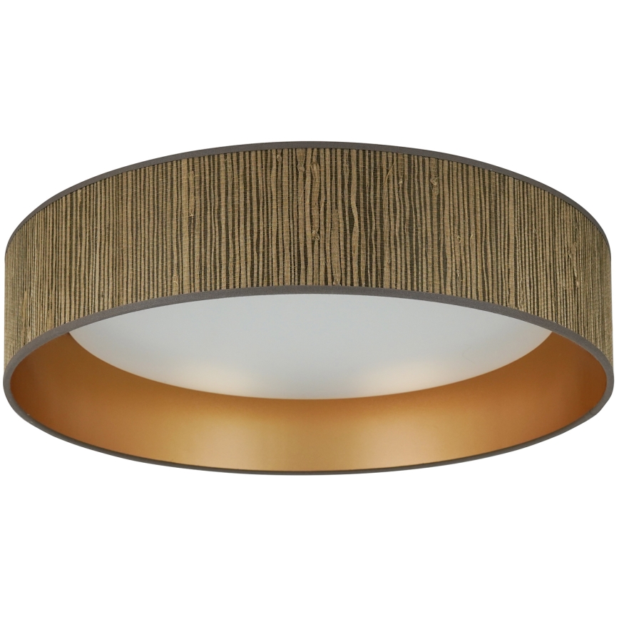 Brilagi - Iluminação de teto LED com regulação VEGAS SHINE LED/24W/230V 3000/4000/6500K palha castanho/dourado + comando