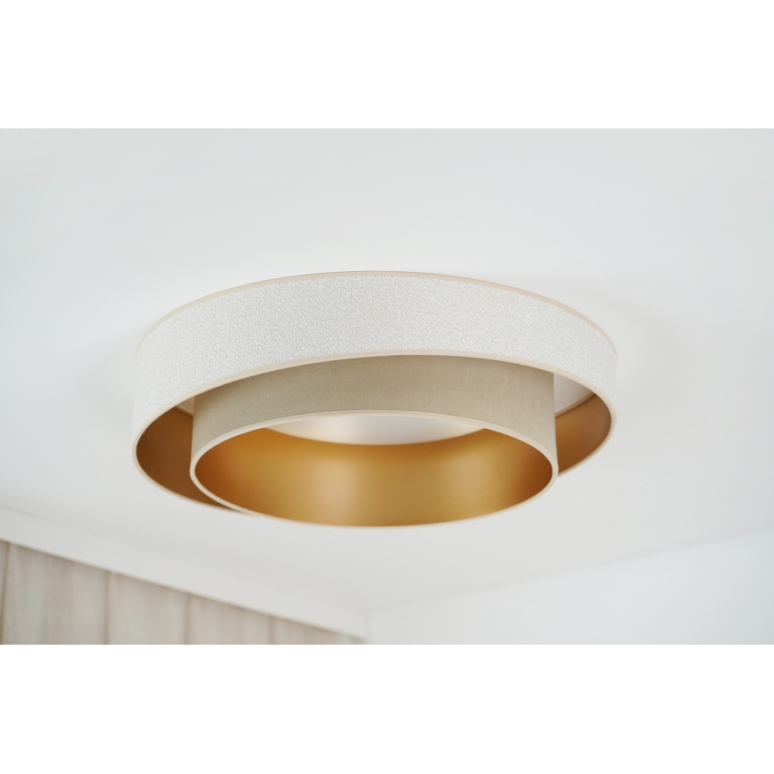 Brilagi - Iluminação de teto LED com regulação VEGAS SHINE LED/24W/230V diâmetro 60 cm 3000/4000/6500K creme/bege + comando