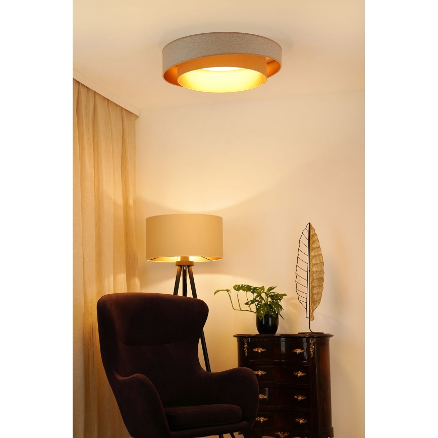 Brilagi - Iluminação de teto LED com regulação VEGAS SHINE LED/24W/230V diâmetro 60 cm 3000/4000/6500K creme/bege + comando