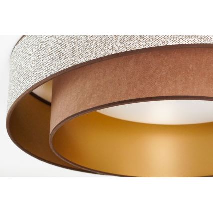 Brilagi - Iluminação de teto LED com regulação VEGAS SHINE LED/24W/230V diâmetro 60 cm 3000/4000/6500K castanho + comando
