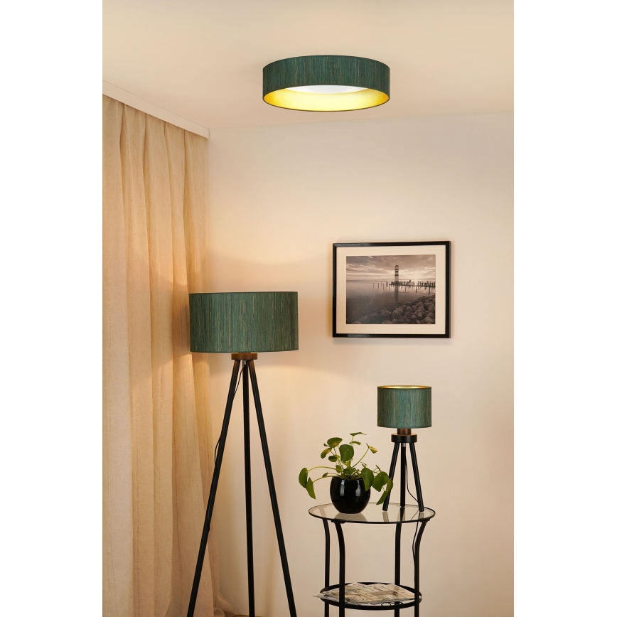 Brilagi - Iluminação de teto LED com regulação VEGAS SHINE LED/24W/230V 3000/4000/6500K palha verde/dourado + comando