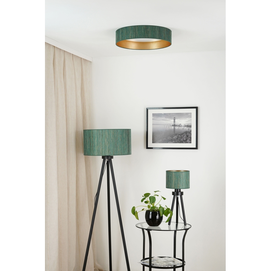 Brilagi - Iluminação de teto LED com regulação VEGAS SHINE LED/24W/230V 3000/4000/6500K palha verde/dourado + comando