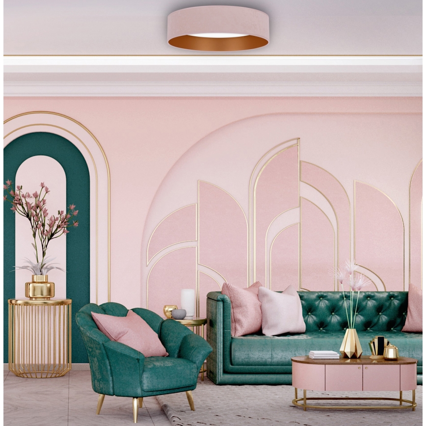 Brilagi - Iluminação de teto LED com regulação VELVET SMART LED/24W/230V d. 45 cm 2700-6500K Wi-Fi Tuya rosa/dourado + controlo remoto