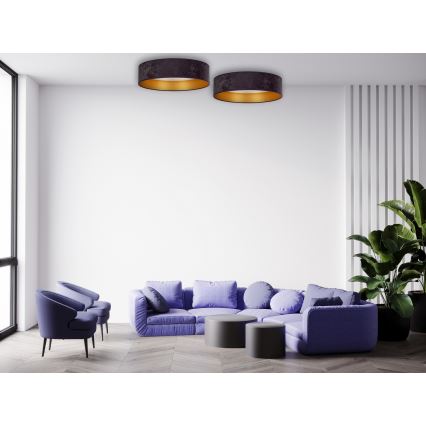 Brilagi - Iluminação de teto LED com regulação VELVET SMART LED/24W/230V d. 45 cm 2700-6500K Wi-Fi Tuya cinzento/dourado + remote control