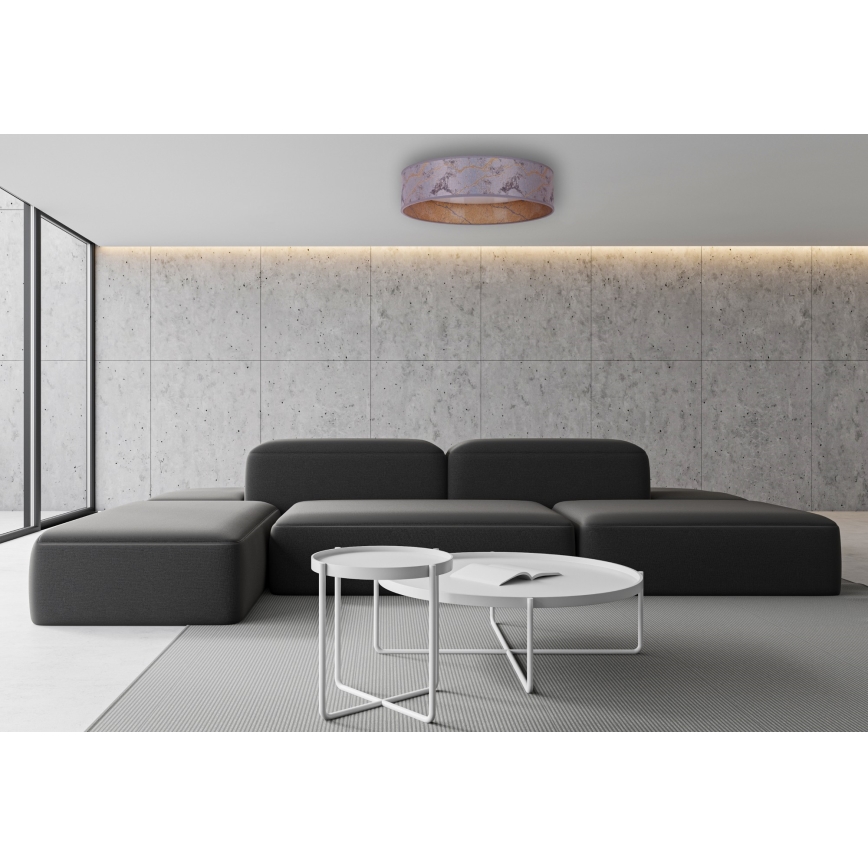 Brilagi - Iluminação de teto LED com regulação VELVET SMART LED/24W/230V d. 45 cm 2700-6500K Wi-Fi Tuya cinzento/dourado + controlo remoto