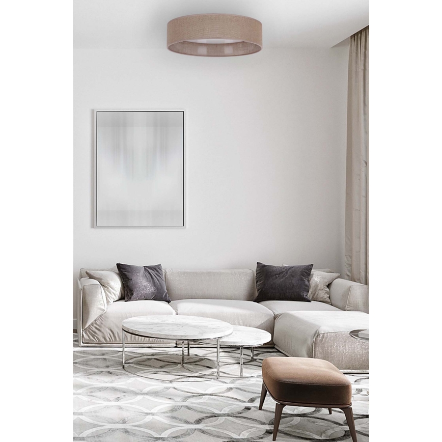 Brilagi - Iluminação de teto LED com regulação VELVET SMART LED/36W/230V d. 55 cm 2700-6500K Wi-Fi Tuya castanho + controlo remoto