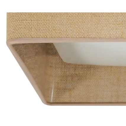Brilagi - Iluminação de teto LED com regulação VELVET SQUARE LED/24W/230V 3000/4000/6500K + controlo remoto castanho