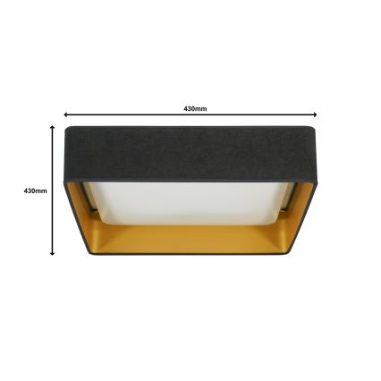 Brilagi - Iluminação de teto LED com regulação VELVET SQUARE LED/24W/230V 3000/4000/6500K + controlo remoto cinzento