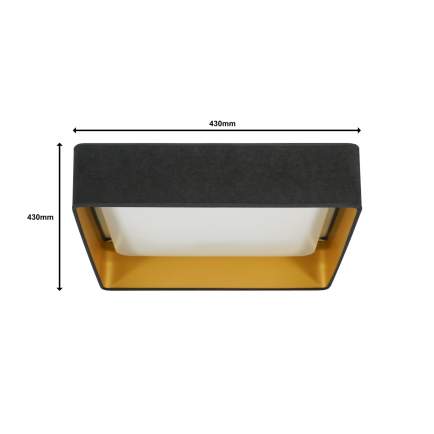 Brilagi - Iluminação de teto LED com regulação VELVET SQUARE LED/24W/230V 3000/4000/6500K + controlo remoto cinzento