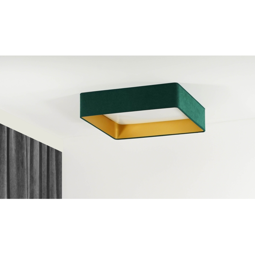 Brilagi - Iluminação de teto LED com regulação VELVET SQUARE SMART LED/36W/230V 2700-6500K Wi-Fi Tuya + controlo remoto verde