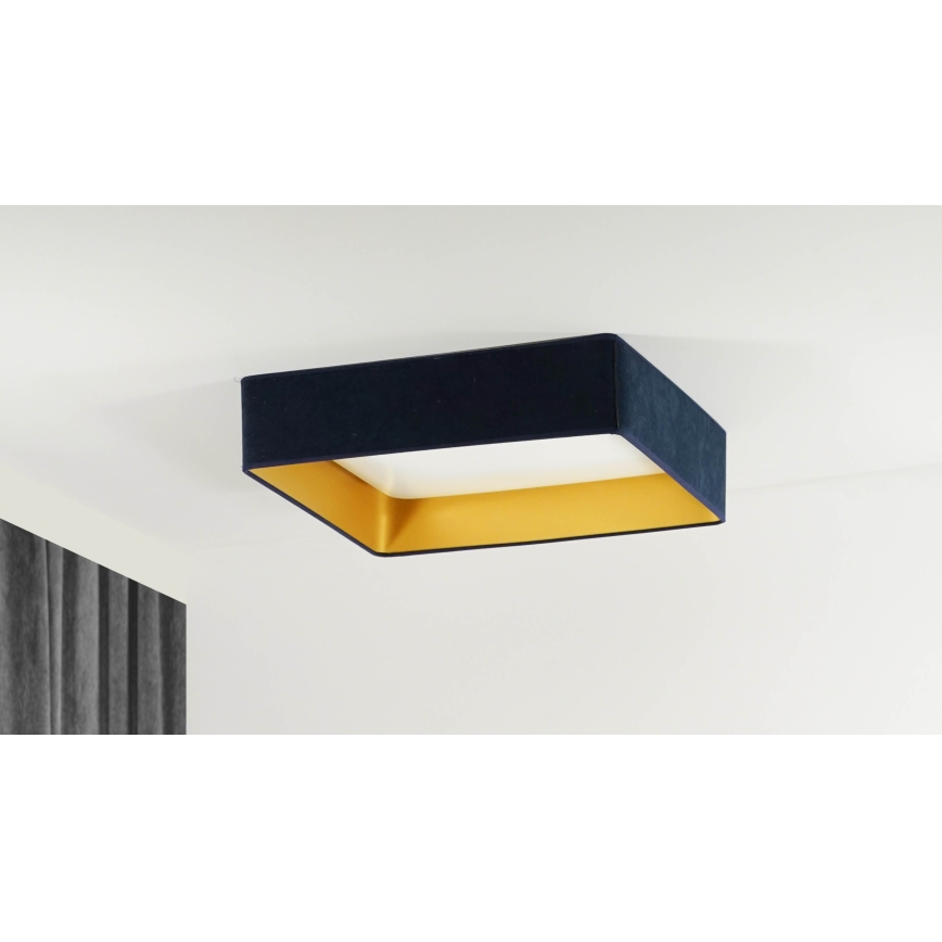 Brilagi - Iluminação de teto LED com regulação VELVET SQUARE SMART LED/36W/230V 2700-6500K Wi-Fi Tuya + controlo remoto azul escuro