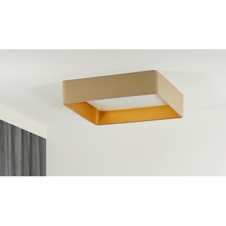 Brilagi - Iluminação de teto LED com regulação VELVET SQUARE SMART LED/36W/230V 2700-6500K Wi-Fi Tuya + controlo remoto bege