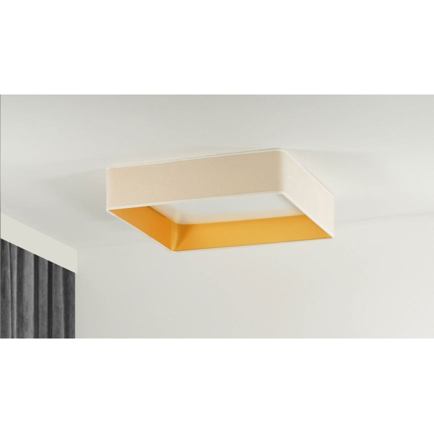 Brilagi - Iluminação de teto LED com regulação VELVET SQUARE SMART LED/36W/230V 2700-6500K Wi-Fi Tuya + controlo remoto creme