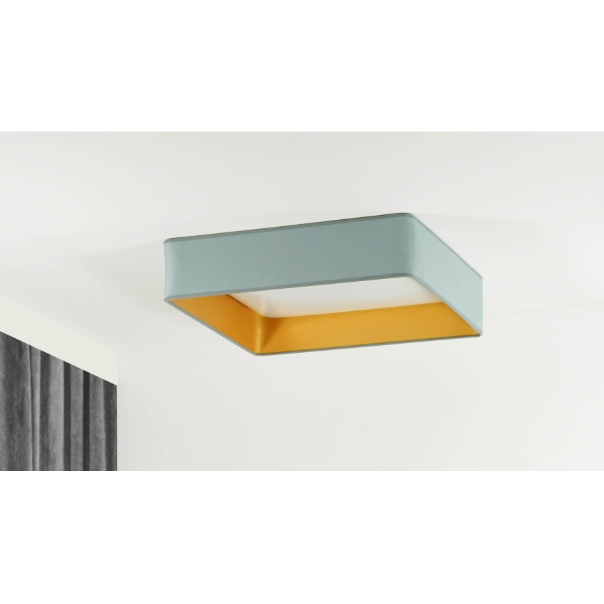 Brilagi - Iluminação de teto LED com regulação VELVET SQUARE SMART LED/36W/230V 2700-6500K Wi-Fi Tuya + controlo remoto menta