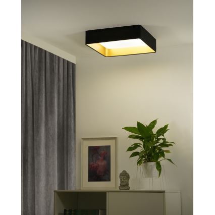 Brilagi - Iluminação de teto LED com regulação VELVET SQUARE SMART LED/36W/230V 2700-6500K Wi-Fi Tuya + controlo remoto preto