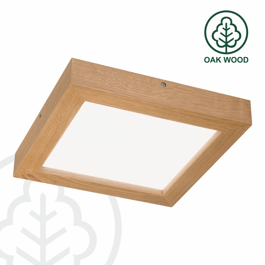 Brilagi - Iluminação de teto para casa de banho LED com regulação WOODY FRAME LED/24W/230V carvalho 30x30 cm 3000-6000K IP44 + comando