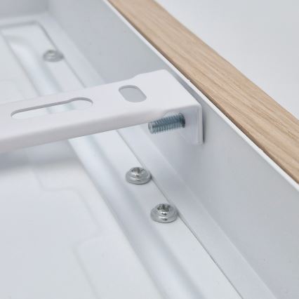 Brilagi - Iluminação de teto para casa de banho LED com regulação WOODY FRAME LED/24W/230V carvalho 30x30 cm 3000-6000K IP44 + comando