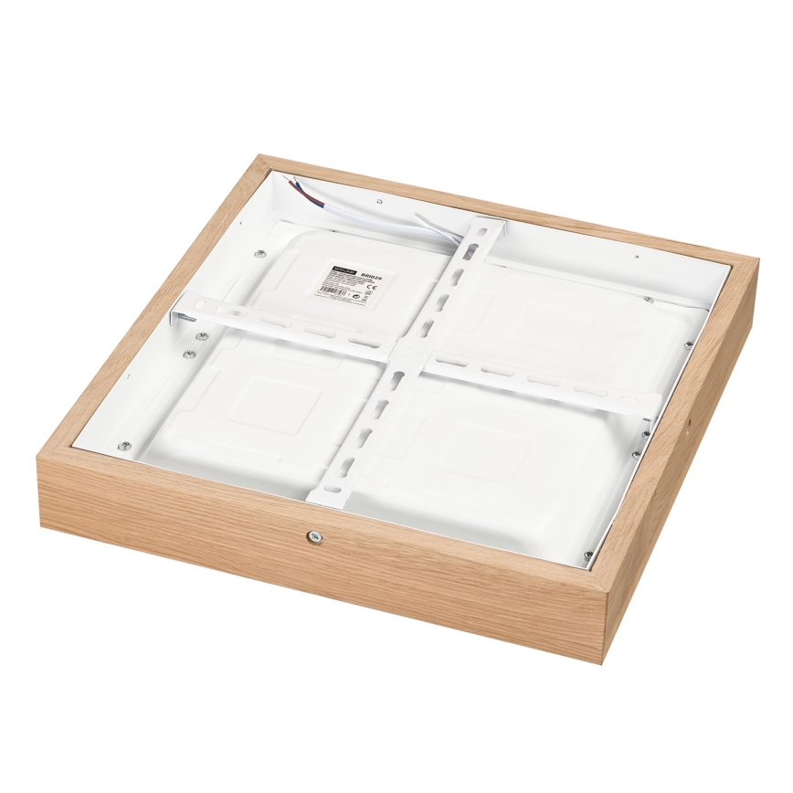Brilagi - Iluminação de teto para casa de banho LED com regulação WOODY FRAME LED/24W/230V carvalho 30x30 cm 3000-6000K IP44 + comando