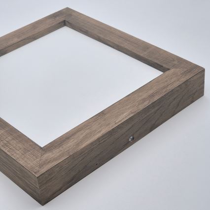 Brilagi - Iluminação de teto para casa de banho LED com regulação WOODY FRAME LED/24W/230V carvalho 30x30 cm 3000-6000K IP44 + comando