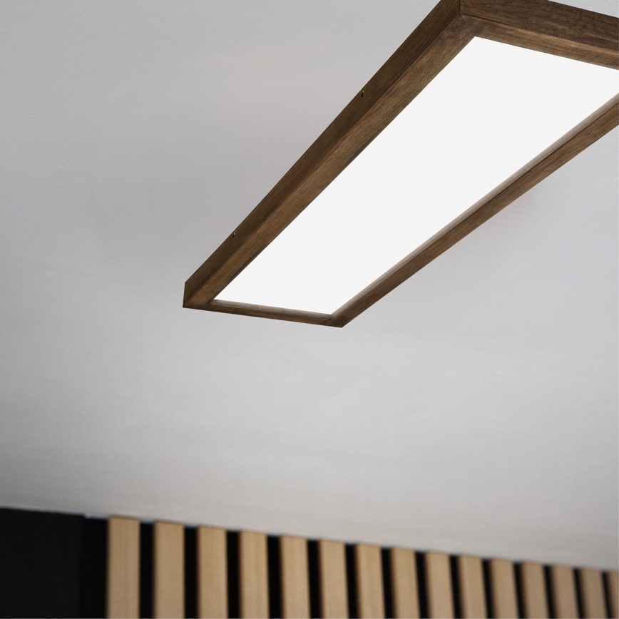 Brilagi - Iluminação de teto para casa de banho LED com regulação WOODY FRAME LED/50W/230V carvalho 120x30 cm 3000-6000K IP44 + comando