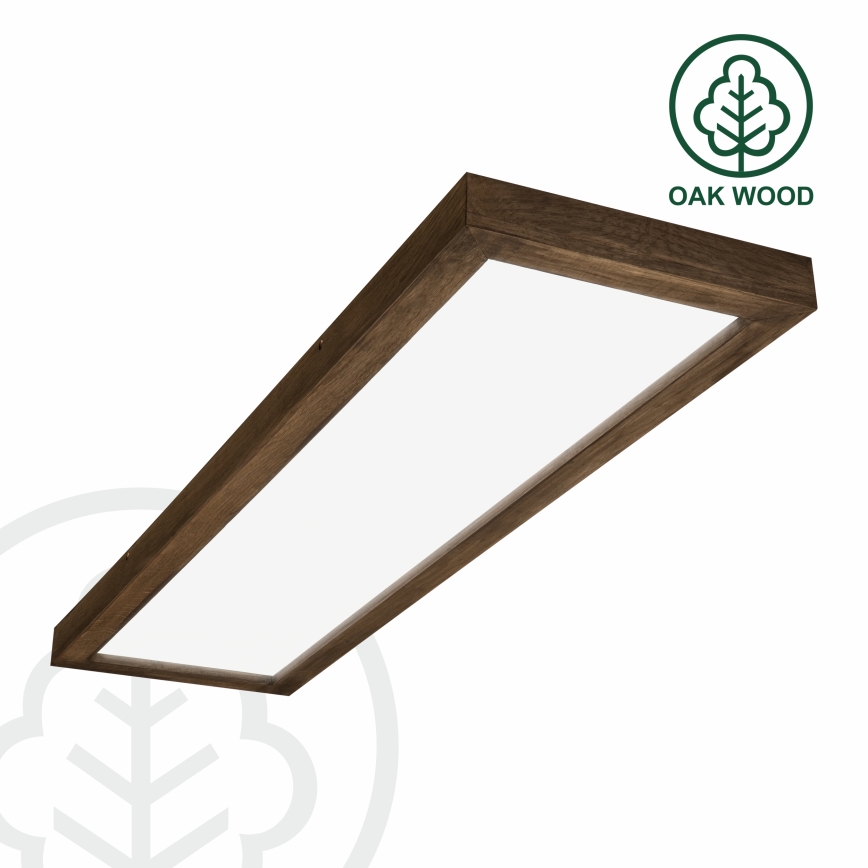 Brilagi - Iluminação de teto para casa de banho LED com regulação WOODY FRAME LED/50W/230V carvalho 120x30 cm 3000-6000K IP44 + comando