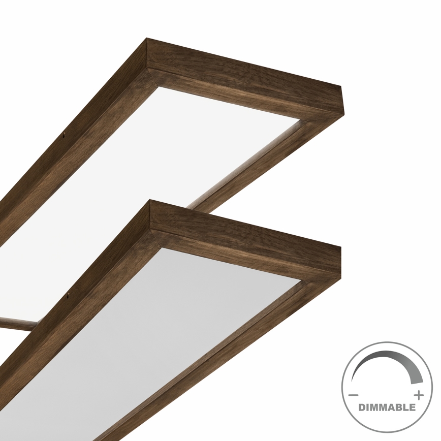 Brilagi - Iluminação de teto para casa de banho LED com regulação WOODY FRAME LED/50W/230V carvalho 120x30 cm 3000-6000K IP44 + comando