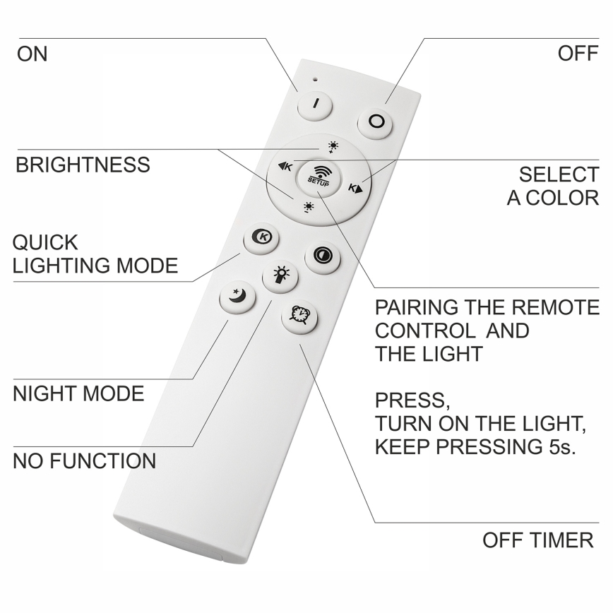 Brilagi - Iluminação de teto para casa de banho LED com regulação WOODY FRAME LED/50W/230V carvalho 120x30 cm 3000-6000K IP44 + comando