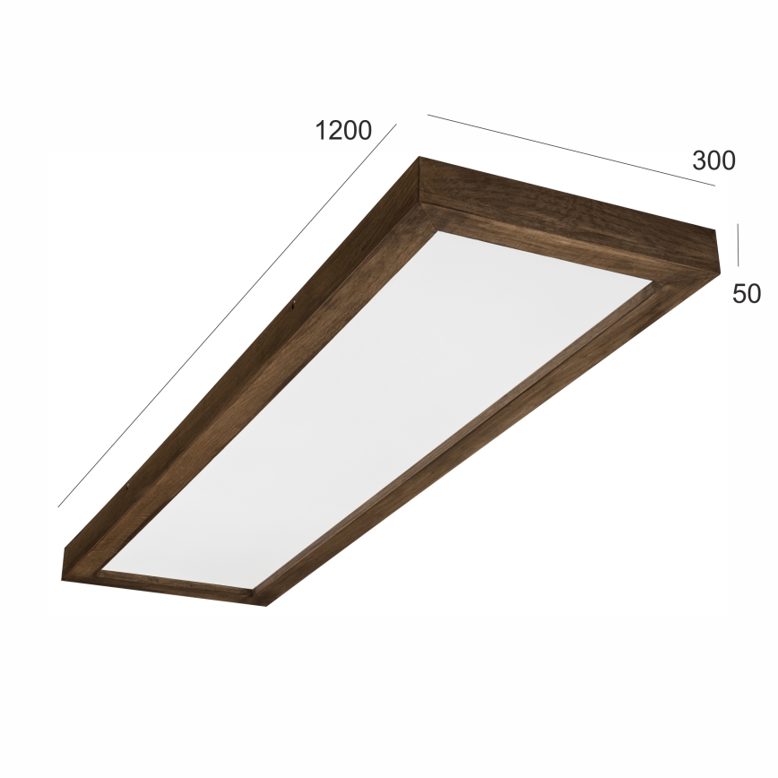 Brilagi - Iluminação de teto para casa de banho LED com regulação WOODY FRAME LED/50W/230V carvalho 120x30 cm 3000-6000K IP44 + comando