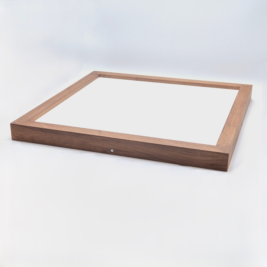 Brilagi - Iluminação de teto para casa de banho LED com regulação WOODY FRAME LED/50W/230V carvalho cereja 60x60 cm 3000-6000K IP44 + comando