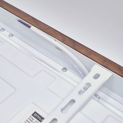 Brilagi - Iluminação de teto para casa de banho LED com regulação WOODY FRAME LED/50W/230V carvalho cereja 60x60 cm 3000-6000K IP44 + comando