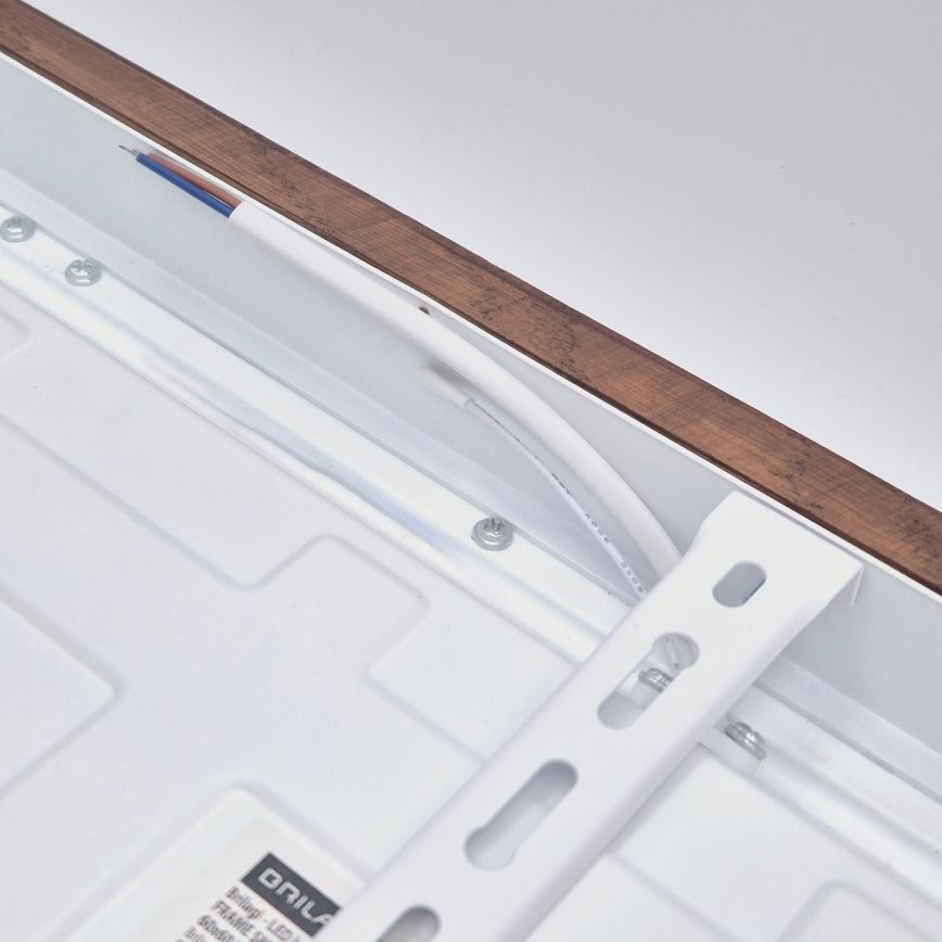 Brilagi - Iluminação de teto para casa de banho LED com regulação WOODY FRAME LED/50W/230V carvalho cereja 60x60 cm 3000-6000K IP44 + comando