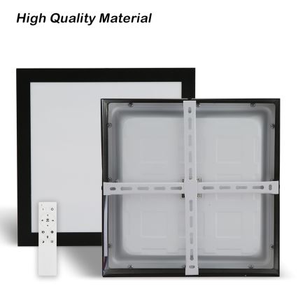 Brilagi - Iluminação de teto para casa de banho LED com regulação FRAME SMART LED/24W/230V 30x30 cm 3000-6000K IP44 preto + comando