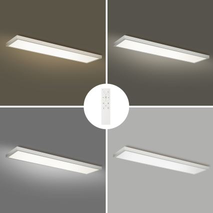 Brilagi - Iluminação de teto para casa de banho LED com regulação FRAME SMART LED/50W/230V 120x30 cm 3000-6000K IP44 prateado + comando