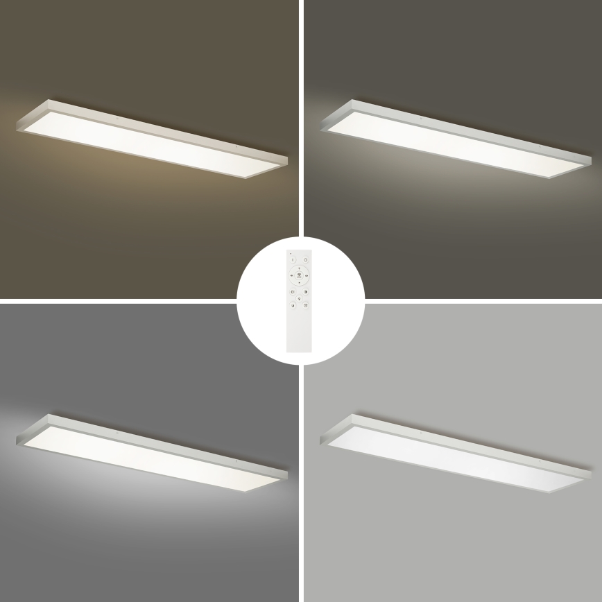 Brilagi - Iluminação de teto para casa de banho LED com regulação FRAME SMART LED/50W/230V 120x30 cm 3000-6000K IP44 prateado + comando