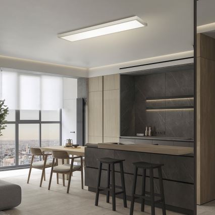 Brilagi - Iluminação de teto para casa de banho LED com regulação FRAME SMART LED/50W/230V 120x30 cm 3000-6000K IP44 prateado + comando